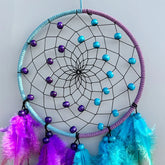 0407BA Dream Catcher Handmade Two-color Feather Wind Chimes Living Room Bedroom Decoration Pendant Festival Party Gifts Home Accessory